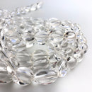 clear quartz irregular oval nugget smooth beads