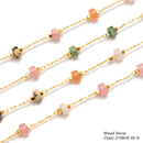 2x4mm Heishi Disc Beads Multi Gemstone Chain Sold One Meter Per Bag