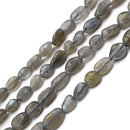 Labradorite Smooth Pebble Nugget Beads Size Approx 6-8mm 15.5" Strand