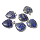 03 Natural Gemstone Heart Shape Charm Pendant Size 20mm 6PCS Per Bag Sold by Bag