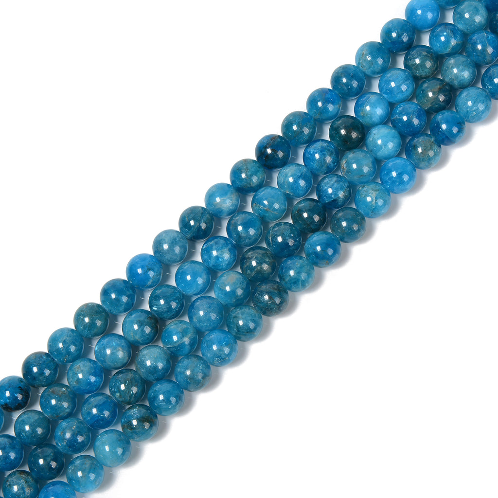 8mm Round Cats Eye Beads - LIGHT BLUE A Grade