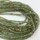 natural green garnet smooth irregular round beads