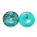 turquoise donut circle pendant
