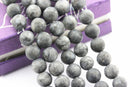 larvikite labradorite matte round beads