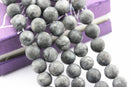 larvikite labradorite matte round beads 