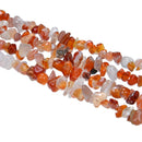 carnelian irregular pebble nugget chips beads