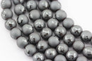 natural hematite anchor shiny design matte round beads