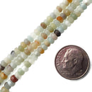 multi color amazonite faceted rondelle