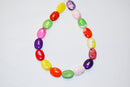 multi color howlite oval shape beads
