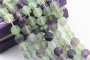 large hole fluorite matte round beads