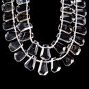 clear quartz graduated faceted trapezoid beads