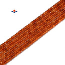 Natural Hessonite Orange Garnet Faceted Rondelle Beads Size 2x3mm 15.5'' Strand