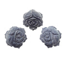 natural blue sponge coral hand carved rose pendant