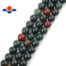 natural bloodstone smooth round beads