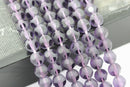 purple crystal glass faceted round beads