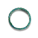 Azurite Double Drill Bangle Bracelet Oval Shape Beads Size 8x23mm 7.5" Bracelet