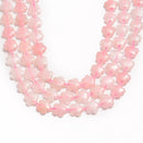 rose quartz flower shape beads