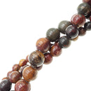 large hole red creek jasper smooth round beads