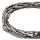 Natural Gray Map Jasper Cylinder Tube Beads Size 4x13mm 15.5'' Strand