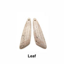 Fossil Coral Teardrop/Rectangle/Eye/Leaf Shape Pendant Earrings Sold Per Pair