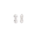925 Sterling Silver Double Point Beads Size 4x10mm 9pcs per Bag