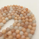 large hole pink aventurine faceted round beads