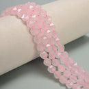 Rose Quartz Faceted Star Cut Beads 8mm 15.5" Strand