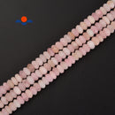 Natural Pink Morganite Faceted Rondelle Beads Size 5x8mm 15.5" Strand