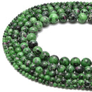 Ruby Zoisite Smooth Round Beads Size 4mm 6mm 8mm 10mm 12mm 15.5" Strand