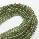 natural green garnet smooth irregular round beads