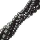 black howlite turquoise smooth rondelle beads