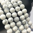 large hole howlite matte round beads