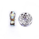 clear ab rhinestone rondelle spacers