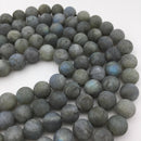 labradorite matte round beads