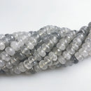 cloudy quartz faceted rondelle beads