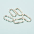 925 Sterling Silver Rectangle Clasp Size 9x17mm 2 pcs per Bag