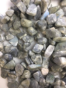 natural labradorite side drilled matte irregular nugget beads
