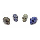 Sodalite / Lapis Lazuli / Labradorite/Jade Carved Halloween Skull Size 2''