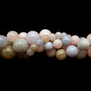 Morganite Smooth Round Size 4mm 6mm 8mm 10mm 12mm 15.5" Strand