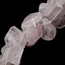 rose quartz graduated irregular trapezoid beads