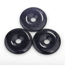 natural blue sand stone donut circle pendant