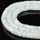 Light Blue Chatoyant Celestite Heishi Rondelle Discs Beads 4x6mm 4x8mm 5x10mm 15.5''Strand