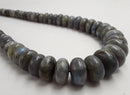 labradorite graduated smooth rondelle beads