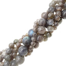 natural labradorite smooth round beads