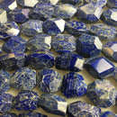 natural lapis lazuli faceted nugget chunk beads