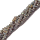 dark gray labradorite faceted rondelle beads