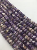 teeth amethyst faceted rondelle beads