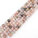 pink opal faceted rondelle wheel Discs beads