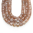 peach moonstone faceted rondelle wheel Discs beads