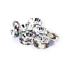 clear ab rhinestone rondelle spacers
